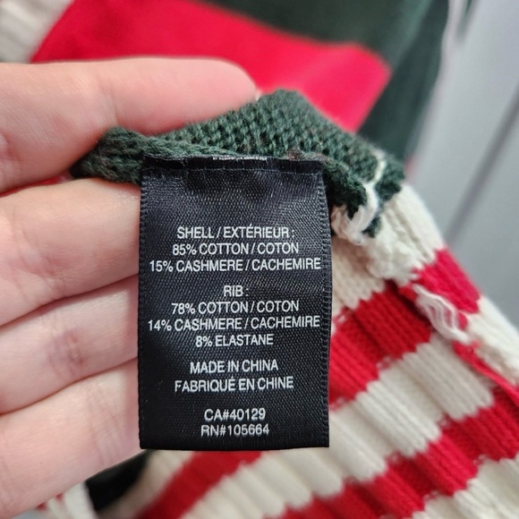 ✨🆕L.A.M.B. Varsity Style V-Neck Striped Argyle Sweater Size M!SUPER RARE!❤️✨ - Picture 8 of 11